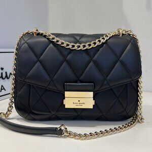 NWOT kate spade Black Quilted Carey Crossbody Shoulder Bag